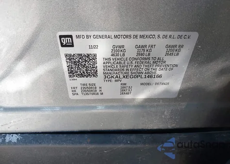 2023 GMC Terrain Awd Denali из США, поврежденный, VIN 3GKALXEG0PL146166